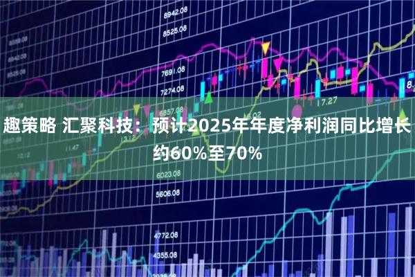 趣策略 汇聚科技：预计2025年年度净利润同比增长约60%至70%